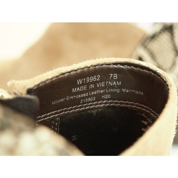 Cole Haan Snakeskin Tan Suede Zipper Ankle Boots, Size 7 (US) - Picture 7 of 10